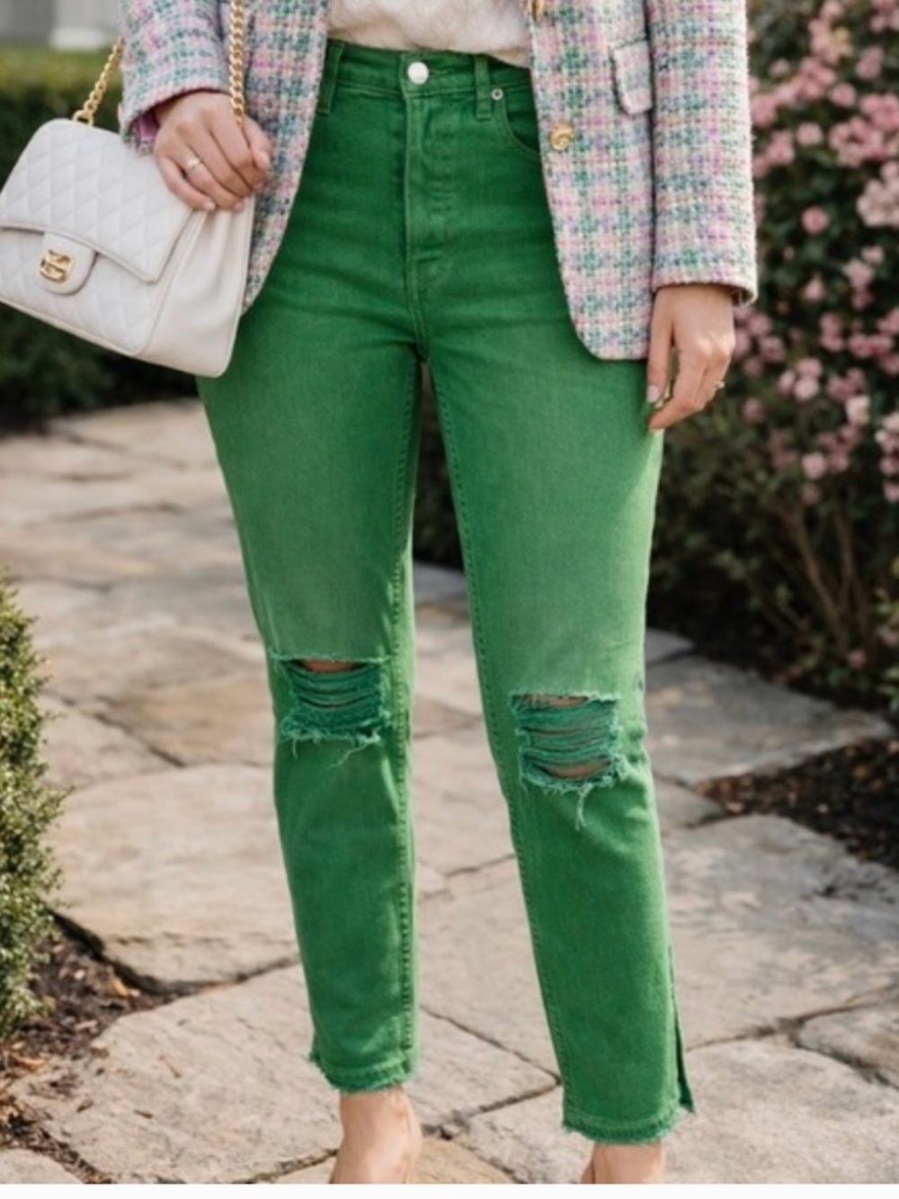 Cotton Citizen High Split Jean Coral Denim